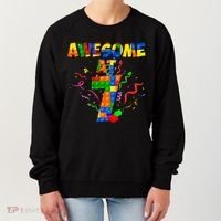 Awesome At 7 Cute Birthday Building Blocks Women's Sweatshirt thumb 0