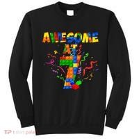 Awesome At 7 Cute Birthday Building Blocks Sweatshirt thumb 0