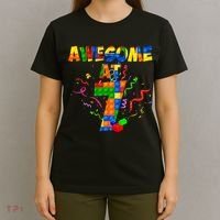 Awesome At 7 Cute Birthday Building Blocks T-Shirt thumb 4
