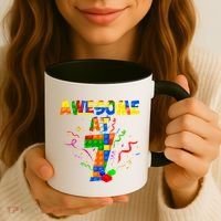 Awesome At 7 Cute Birthday Building Blocks Coffee Mug thumb 3