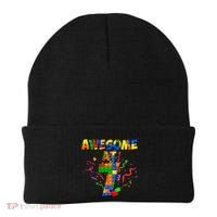 Awesome At 7 Cute Birthday Building Blocks Beanie thumb 0