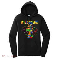 Awesome At 7 Cute Birthday Building Blocks Women's Hoodie thumb 0