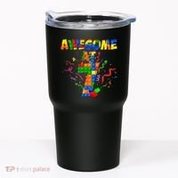 Awesome At 7 Cute Birthday Building Blocks Tumbler thumb 0