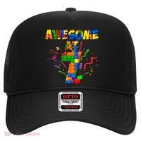 Awesome At 7 Cute Birthday Building Blocks Hat thumb 0