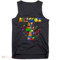 Awesome At 7 Cute Birthday Building Blocks Tank Top thumb 0