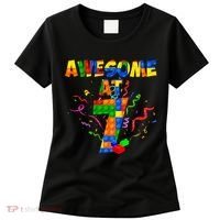 Awesome At 7 Cute Birthday Building Blocks Women's T-Shirt thumb 0
