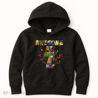 Awesome At 7 Cute Birthday Building Blocks Kids Hoodie thumb 0