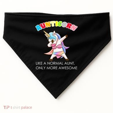 Awesome Aunticorn Like A Normal Aunt USA-Made Doggie Bandana