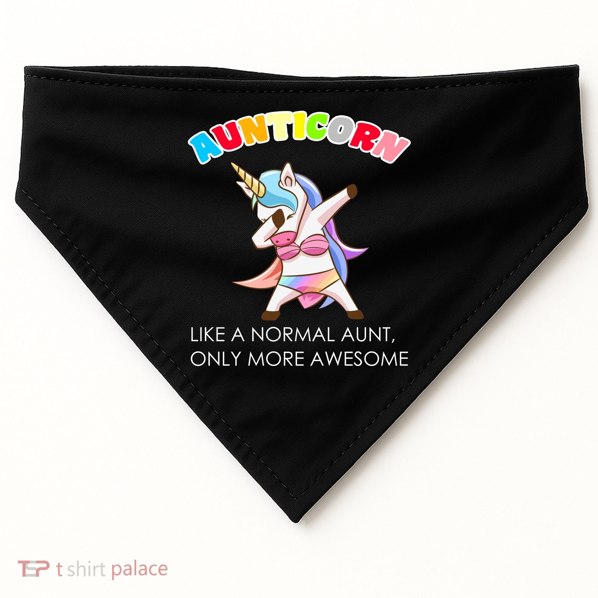 Awesome Aunticorn Like A Normal Aunt USA-Made Doggie Bandana