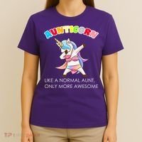 Awesome Aunticorn Like A Normal Aunt T-Shirt thumb 4