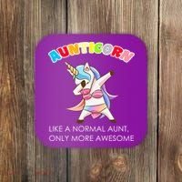 Awesome Aunticorn Like A Normal Aunt Coaster thumb 0