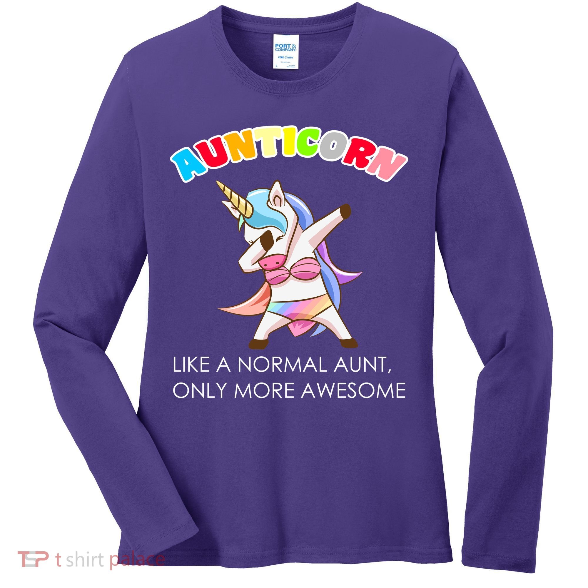 Awesome Aunticorn Like A Normal Aunt Women's Long Sleeve Shirt