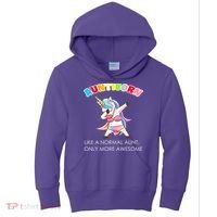 Awesome Aunticorn Like A Normal Aunt Kids Hoodie thumb 0