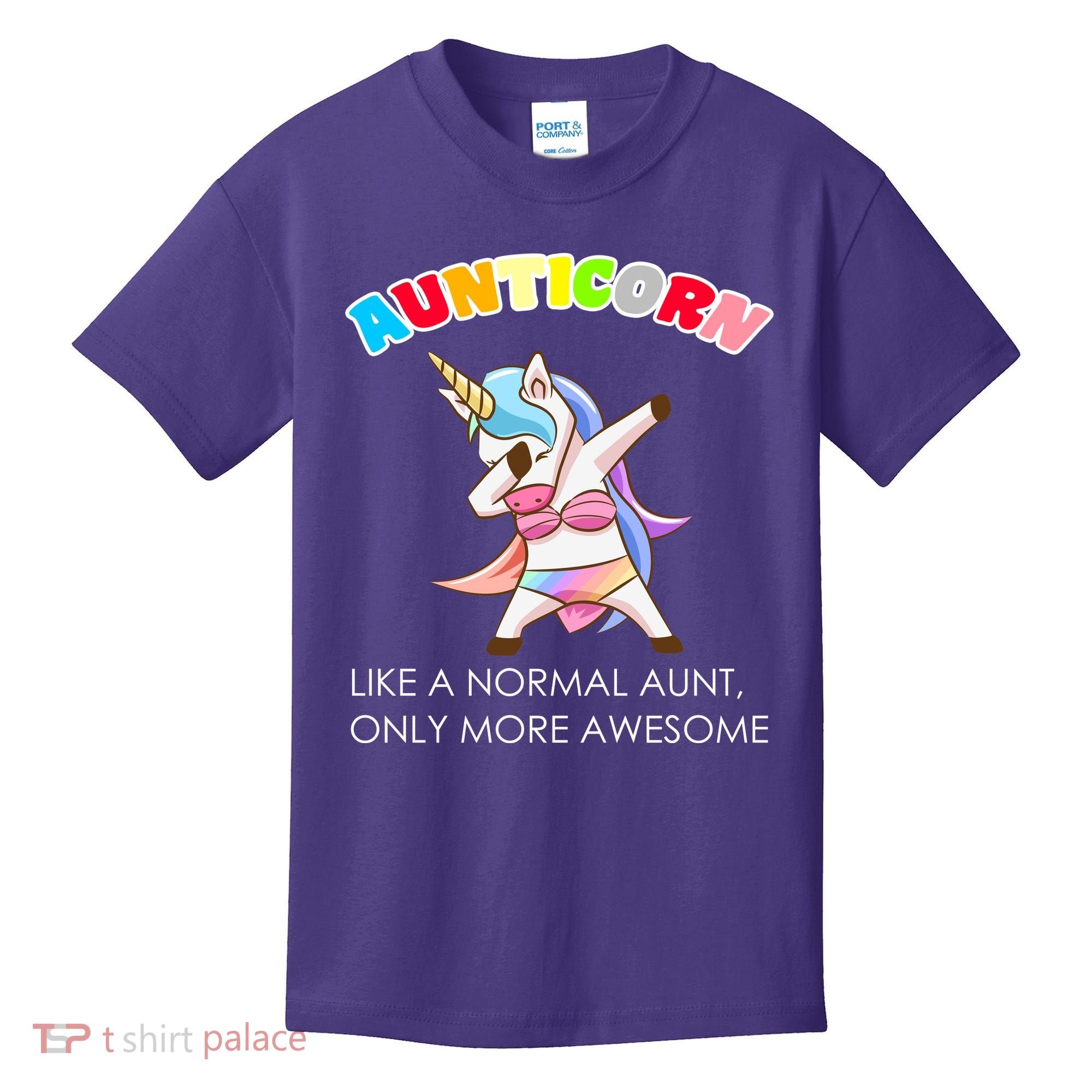 Awesome Aunticorn Like A Normal Aunt Kids T-Shirt