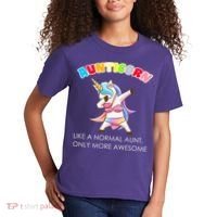 Awesome Aunticorn Like A Normal Aunt Kids T-Shirt thumb 2