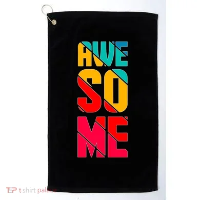 Awesome Broken Letters Golf Towel