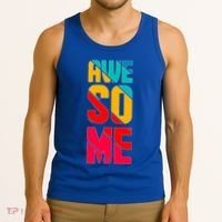 Awesome Broken Letters Tank Top thumb 3