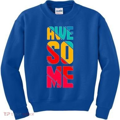 Awesome Broken Letters Kids Sweatshirt