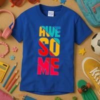 Awesome Broken Letters Kids T-Shirt thumb 3