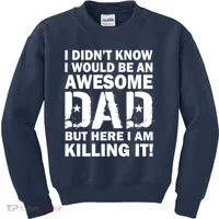 Awesome Dad Killing It! Kids Sweatshirt thumb 0