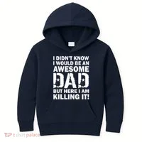 Awesome Dad Killing It! Kids Hoodie thumb 0
