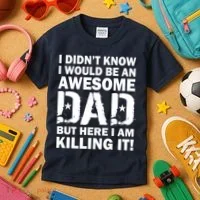 Awesome Dad Killing It! Kids T-Shirt thumb 3