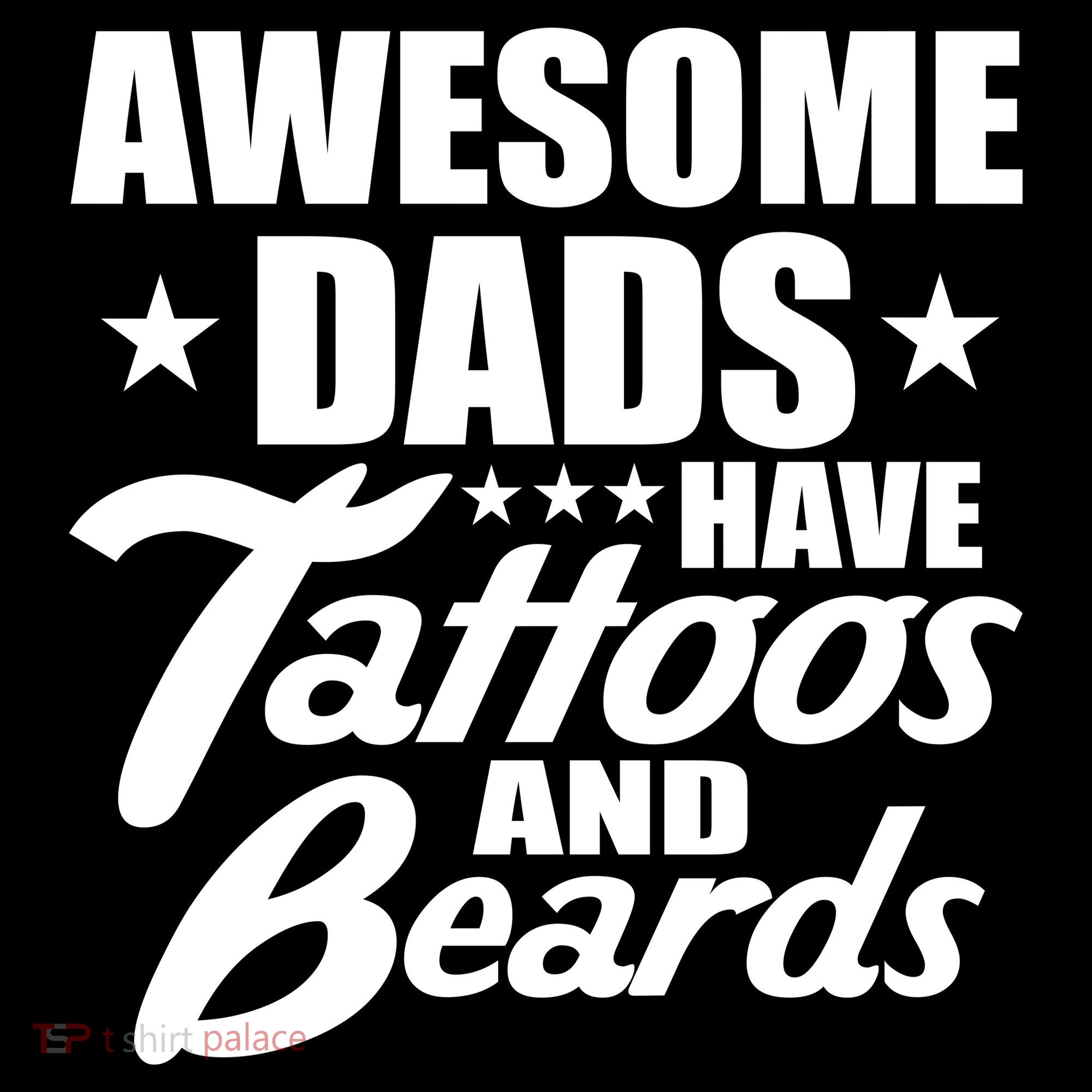 Awesome Dads Have Tattoos And Beards USA-Made Doggie Bandana
