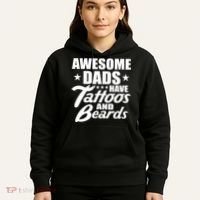 Awesome Dads Have Tattoos And Beards Hoodie thumb 5