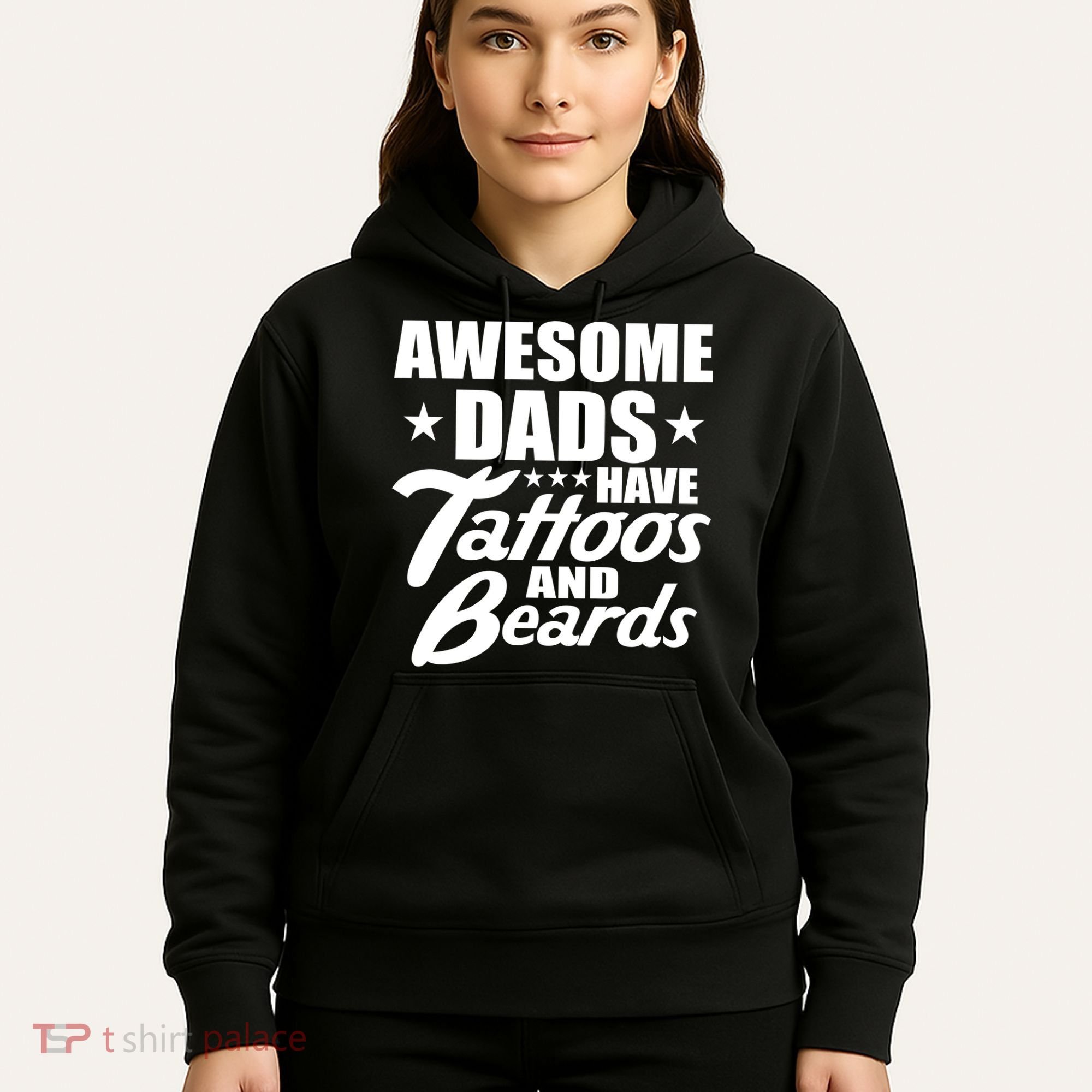 Awesome Dads Have Tattoos And Beards Hoodie