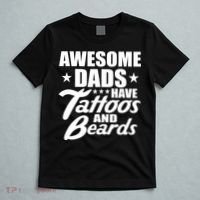 Awesome Dads Have Tattoos And Beards T-Shirt thumb 5