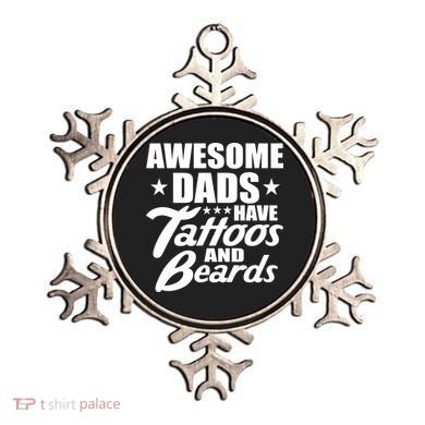 Awesome Dads Have Tattoos And Beards Ornament