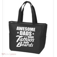 Awesome Dads Have Tattoos And Beards Tote Bag thumb 3