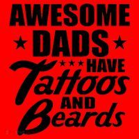 Awesome Dads Have Tattoos And Beards Santa Hat thumb 1