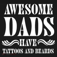 Awesome Dads Have Tattoos And Beards Funny Long Sleeve Shirt thumb 2
