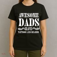 Awesome Dads Have Tattoos And Beards Funny T-Shirt thumb 4