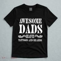 Awesome Dads Have Tattoos And Beards Funny T-Shirt thumb 5