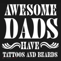 Awesome Dads Have Tattoos And Beards Funny Baby Bodysuit thumb 2