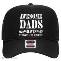 Awesome Dads Have Tattoos And Beards Funny Hat thumb 0