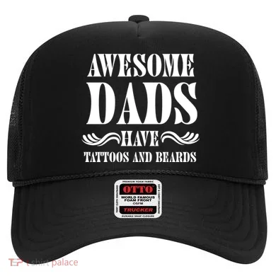 Awesome Dads Have Tattoos And Beards Funny Hat