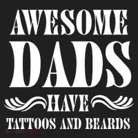 Awesome Dads Have Tattoos And Beards Funny Hat thumb 2