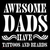 Awesome Dads Have Tattoos And Beards Funny Tank Top thumb 6
