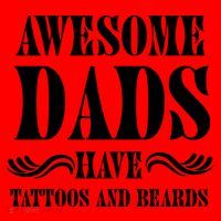 Awesome Dads Have Tattoos And Beards Funny Santa Hat thumb 1