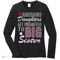 Awesome Daughter Promoted To Big Sister Women's Long Sleeve Shirt thumb 0
