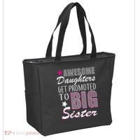 Awesome Daughter Promoted To Big Sister Tote Bag thumb 2