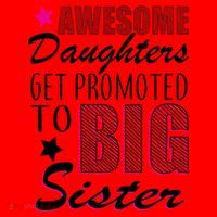 Awesome Daughter Promoted To Big Sister Santa Hat thumb 1