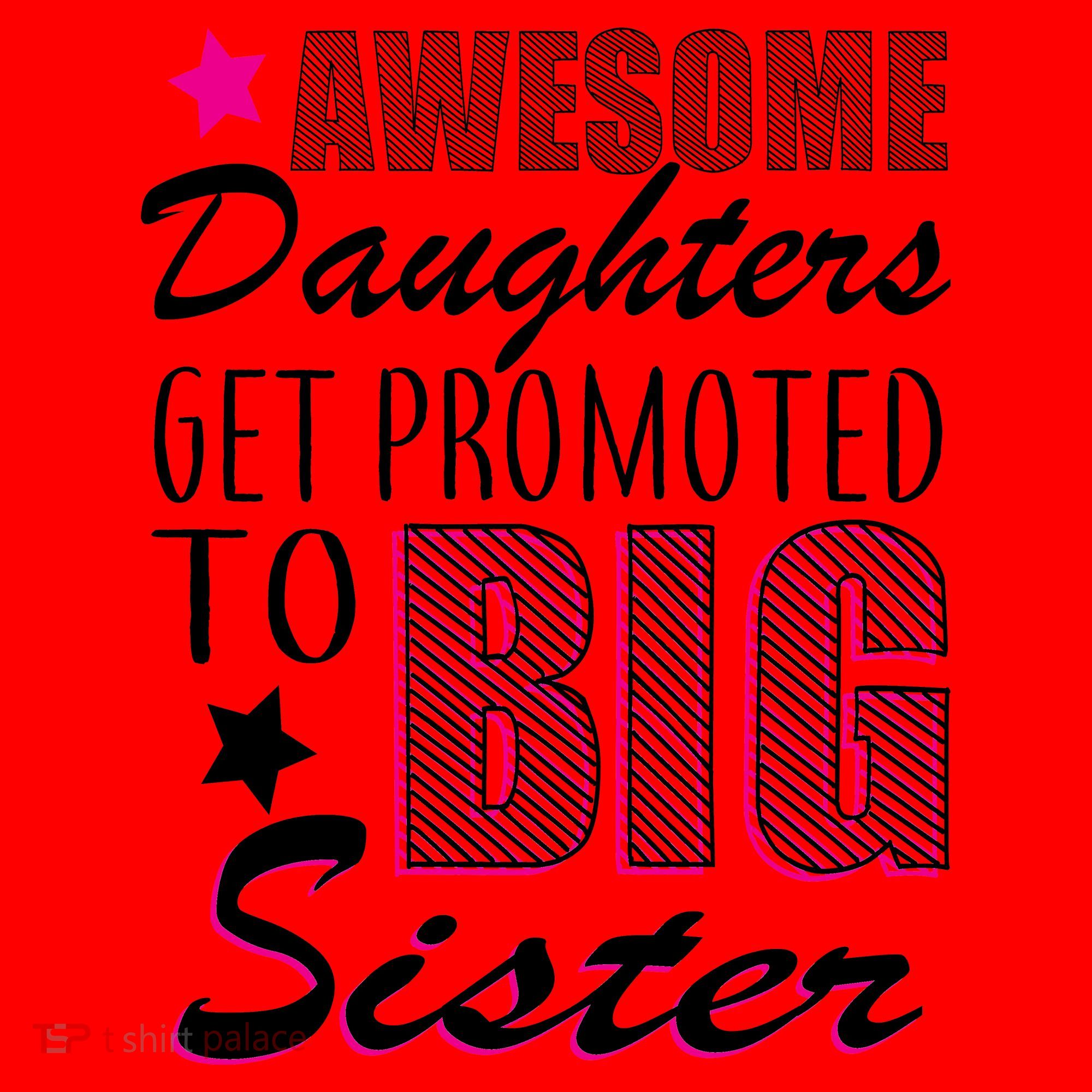 Awesome Daughter Promoted To Big Sister Santa Hat