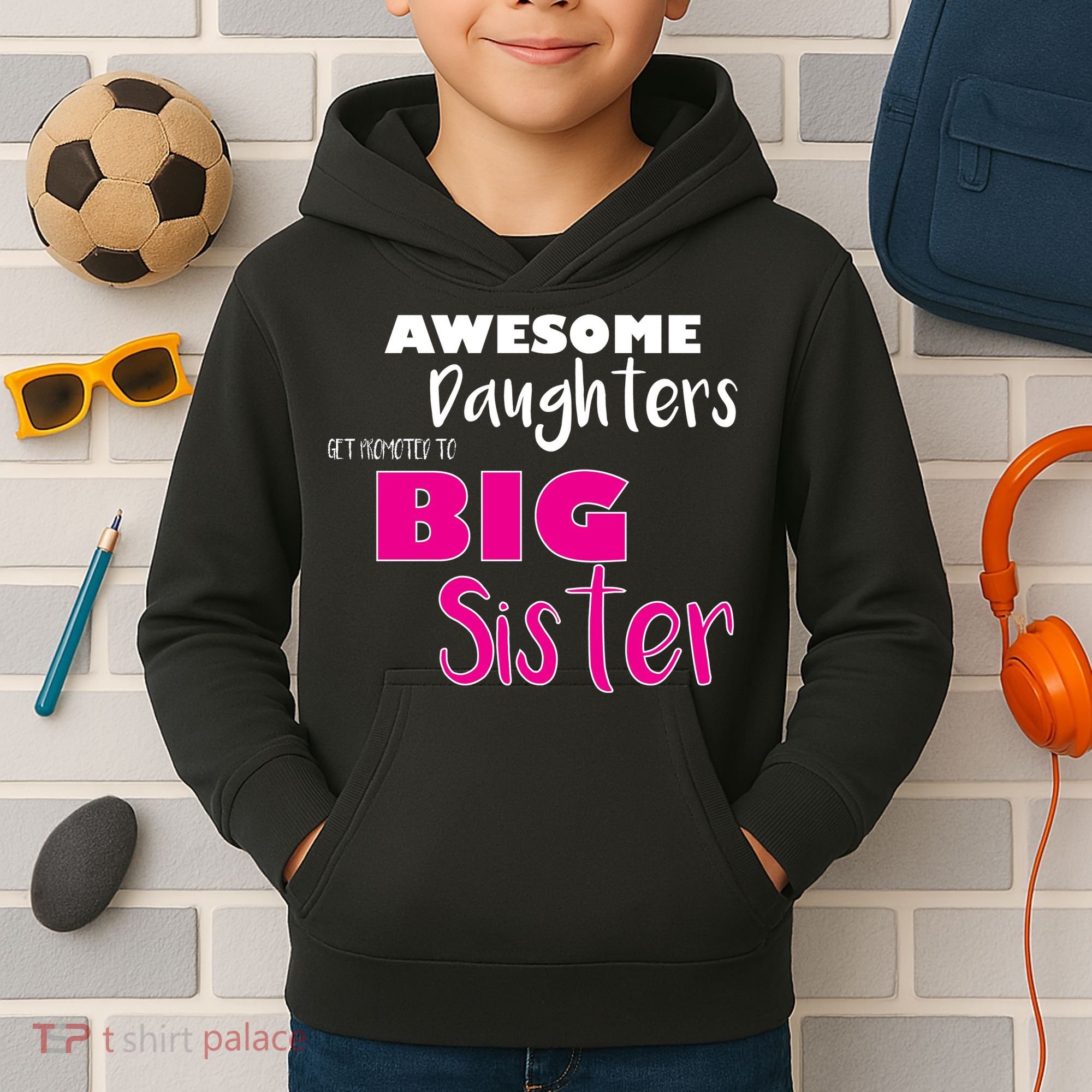 Awesome Daughters Get Promoted To Big Sister Kids Hoodie