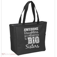 Awesome Daughters Get Promoted To Big Sisters Tote Bag thumb 2