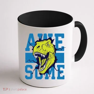 Awesome Dinosaur Cute Coffee Mug back