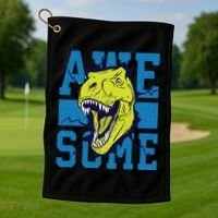 Awesome Dinosaur Cute Golf Towel thumb 1
